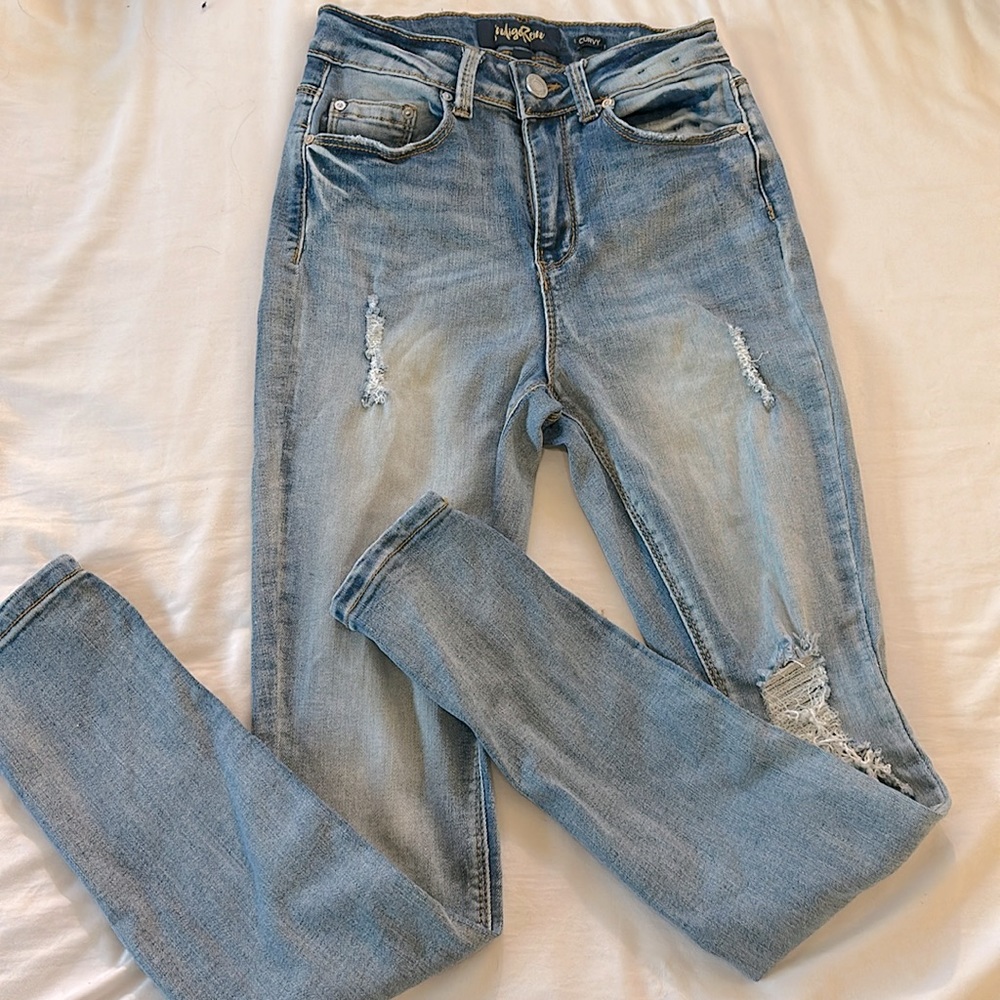 light wash ripped jeans